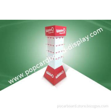 100% Recycled Store Red Cardboard POP POS Display Stand Flo